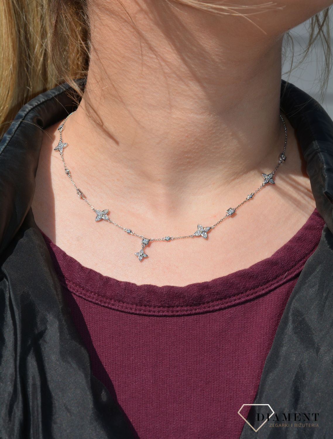 Naszyjnik srebrny z cyrkoniami Dall'Aqcua N YB 261 0172.jpg